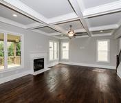 Open Floor plan with Coffered ceilings in Sandy Springs home built by Waterford